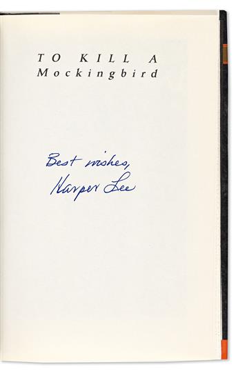 Lee, Harper (1926-2016) To Kill a Mockingbird, Inscribed 35th Anniversary Edition.